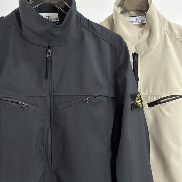 STONE ISLAND SS23 Solid Color Softshell Shirt Style Jacket - Picture 3 of 4